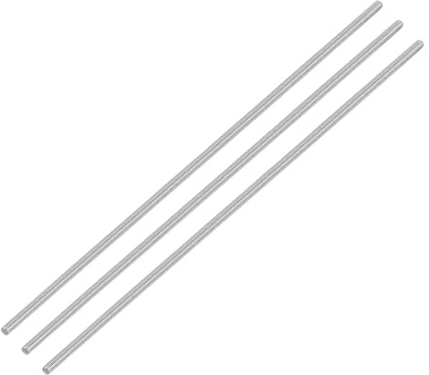QUARKZMAN 3 Stück Gewindestangen, M5 x 300mm, 304 Edelstahl, Gewindestab mit metrischem Vollgewinde, M5-0,8 Gewindestift für Möbel- und Maschinenmontage