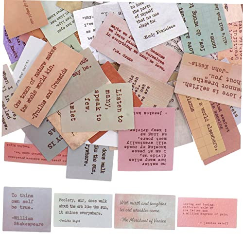 SEWOART 120pcs Vintage Inspirational Scrapbook Stickers Set for Journaling and Laptop Decoration Waterproof Motivational Quote Decals for Planners and DIY Projects