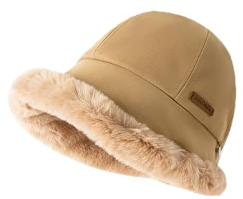 YAMEE Cappello Invernale da Donna Caldo con Fodera in Peluche,Beanie Hat Donna Moda Protezione dal Freddo,Cappello Pescatore Donna Invernale Antivento Regolabile,Hat per Sci Ciclismo Viaggio Campeggio