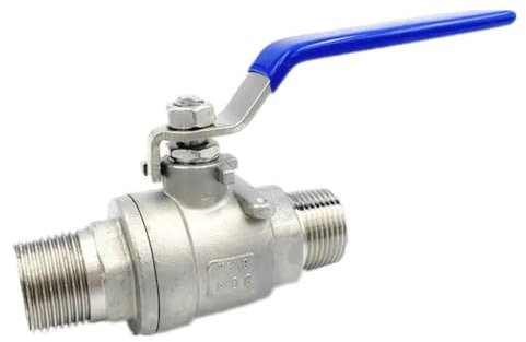Edelstahlventil, 1 Stück 304 Edelstahl-Kugelhahn, 1'' 3/8'' 1/2'' 3/4'' Außengewinde-Ventilanschlussverbindung, Rohrverschraubungs-Kupplungsadapter (1 Zoll)