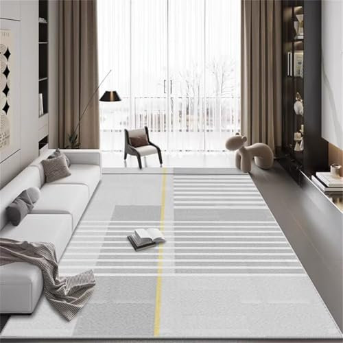 RUGMRZ Design-Schlafzimmer Büro Mädchen Teenager Balkon Grauer Teppich Wohnzimmer Sofa Maschinenwaschbar Teenager-Schlafzimmer-Dekoration 180X280Cm 5Ft 10.9''X9Ft 2.2''