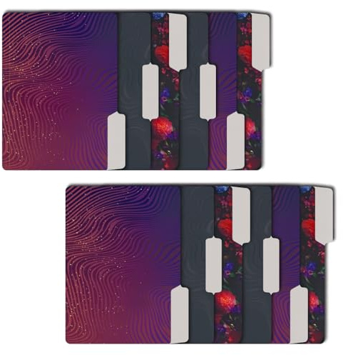 30 Pack Decorative File Folders Letter Size, Flowers and Line Pattern Decorative 8.5x11 File Folders, Tabs Laminate for Documents, Organizer Folders, Ideal for Office and School Supplies
