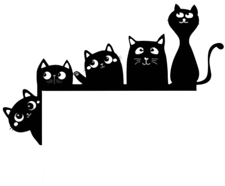 QUEENYARD Mehrzweck-Katzen, stabile Metallkunst für Türdekoration, Wandakzent, tragbar, für Festivals, Jahreszeiten, Haushaltszubehör