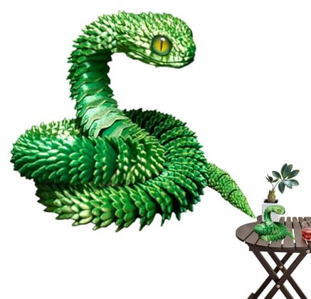 keloppasit -gedruckte Gelenkschlange, gedruckte Tiere - -Tiermodell-Ornamente | Kreatives -Tier-Schlangenmodell-Desktop-Ornament für Mädchen, Kinder, Erwachsene