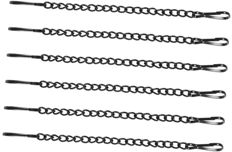 Homoyoyo 6stücke Schwarze Robuste Metallketten Zum Aufhängen Von Tür Brandschildern Für Innen Außenbereiche Einfache Montage Ohne Werkzeug Vielseitig Einsetzbar Und Stilvoll