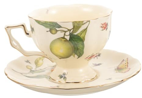 DONFAMDS Tazas De Café Con Plato De Taza y Platillo De Cerámica De Agua De Cerámica