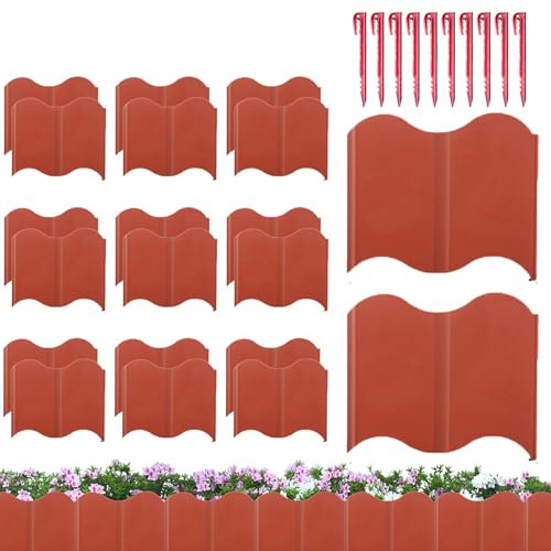 Bordo per bordi del prato - Fence per le percorsi | Scherma con pali di terra | Artenza protettiva per il pannello di bordo rimovibile Barriera per i padiglioni per cantieri | Ideale per iuole,