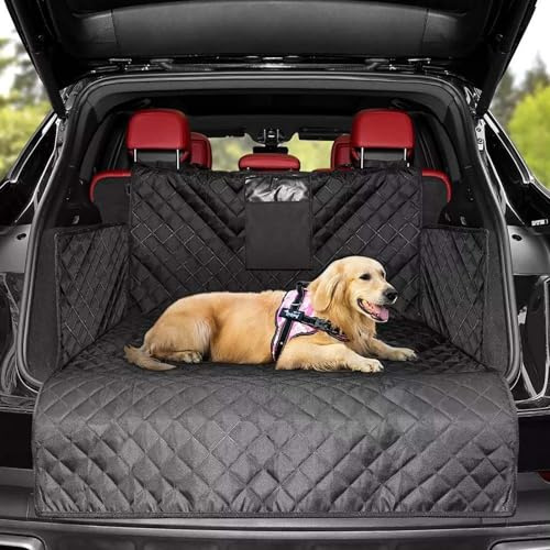 ZxlZjs Dog Car Boot Protector for Mazda 2 3 5 6 / CX-3 CX-5 CX-7 CX-9 CX-30 / MX-30 MX-5, Pet Scratchproof Boot Liner Protector Durable Washable Cargo Cover Mat Travel, Easy To Clean,F