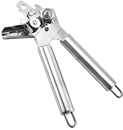 HOLIDYOYO 1pieza Abrelatas Multifuncional Manual Abridor De Para Cocina y Camping Gadget Práctico Para Plateado