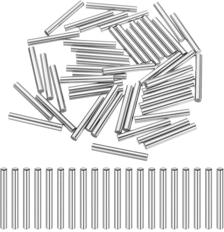 QUARKZMAN Zylinderstifte Rostfrei 4x30mm Spannstift, Silberton 50Stück | Passstift Metallstifte Metallstifte, Dübelstifte Bolzen Metall für DIY, Möbel, Bastelprojekte