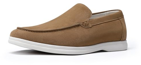 Allthemen Hommes Mocassin Slipper Daim Penny Loafers Chaussures de Conduite | Pu Respirant Doublure,Amovible Semelle,Légère Slip,Confortable Doux,Plat Basse,Habillé Décontracté,Semelles Antidérapantes