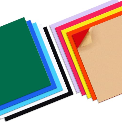 Wonninek Acryl Kunststoffplatte 10Stück 5mm Gussplatten Farbig Laserschneideplatten, Undurchsichtige Acrylplatten mit Schutzpapier für Bastelarbeiten Für DIY Kunsthandwerk Bilderrahmen 20x20cm