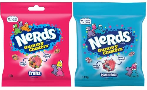 Gummy Clusters Mix XXL – 1x Very Berry & 1x Fruits je 113 g (226 g) – Amerikanische Süßigkeit, Original USA Candy