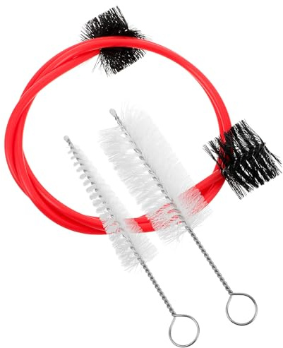 POPETPOP Portable Trumpet Cleaning Kit with Red Plastic Brushes for Saxophone and Wind Instruments, Effective Cleaning Tool for Musicians