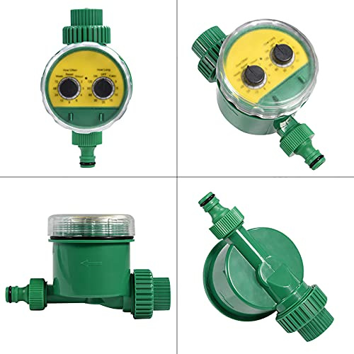 ZASCHMOY Temporizador de Riego Eléctrico Automático Multifuncional de Doble Esfera, Controlador de Riego de Jardín, Reloj de Inteligente, de de Jardín de Techo