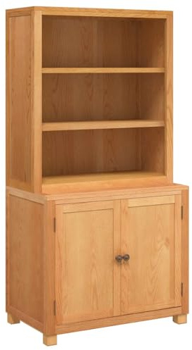 mtlskopl Mehrzweckschrank Braun Holzwerkstoff - Aufbewahrungsmöbel-Set mit 2 Türen und Massivholz-Beinen aus Eiche, Moderner Wohnzimmerschrank für Schlafzimmer, 80 x 50 x 160 cm