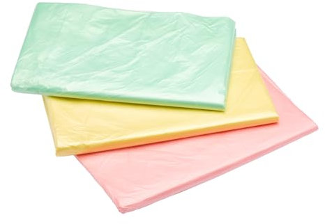 Fit For The Job Lot 3 bâches protection colorées polyéthylène 3,6mx2,7m, anti-poussière et imperméables, couvrent et protègent sols et meubles contre déversements et éclaboussures de la peinture