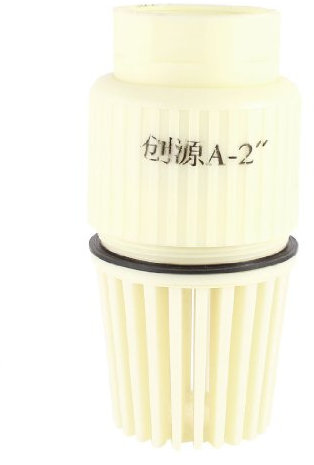 sourcing map Clapet de pied, 180x89mm PVC clapet anti-retour 2PT connecteur fileté pour pompe à eau de puits de jardin, Beige