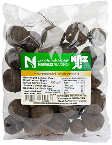 Naz - Schwarze Getrocknete Limetten - Ideal zum Verfeinern von Suppen, Dips und Saucen in 125 g Packung