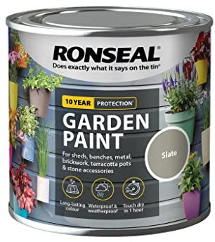 Ronseal RSLGPSL250 GPSL250 Garden Paint Slate 250ml, 250 ml