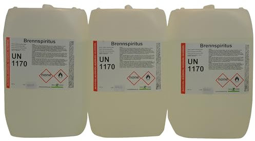 DC DruckChemie GmbH Brennspiritus 3x10L, 99% - Alleskönner für Haushalt, Freizeit & Handwerk - Reinigungs Spiritus, Kaminbrennstoff