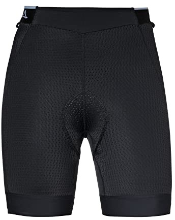 Schöffel Damen Skin Pants 8h L, atmungsaktive Stretch-Radhose mit Polster und Bodymapping, Fahrrad Unterhosen mit bakteriostatischer Silbernitrat-Behandlung, Black, 46