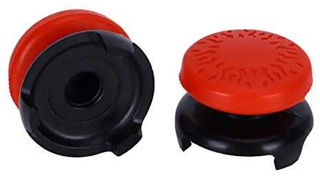 Eboxer - 2 extension per levetta da pollice per PS5, texture 3D, impugnatura per pollice, joystick per controller Playstation 5, colore: Rosso