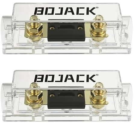 BOJACK 2 pezzi 150A portafusibili ANL con guscio trasparente e 2 pezzi 150 Amp 32 VDC ANL fusibili per sistema audio e video