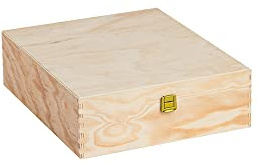 Cassette in legno Caja de vino de madera contrachapada | 3 Botellas 750 ml |Medida Interna 33.9X28.1X9.3|Estuche/Contenedor Vino/Cerveza | Para Cumpleaños Bodas Eventos - ART. STO3