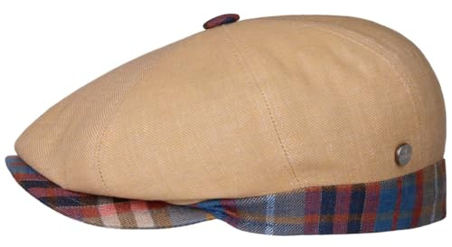 LIERYS City Bic Leinen Flatcap Made in Italy Damen Herren Frühling Sommer gelb 57 cm