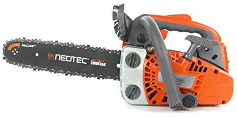 NEO-TEC 12 Inch Top Handle Gas Chainsaw 25.4cc 2-Stroke Portable Small Gas Powered Chain Saws Motosierra De Gasolina for Tree-climbing Tree Pruning Wood Cutting Firewood Preparation Yard Maintenance