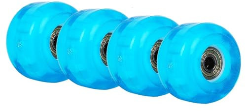 Inline Skate räder 4 STÜCKE Leuchten Skateboard Longboard Räder in der Nacht 82A for Quad Roller Skate Skateboards Zubehör Ersatzteile (Color : Blue)