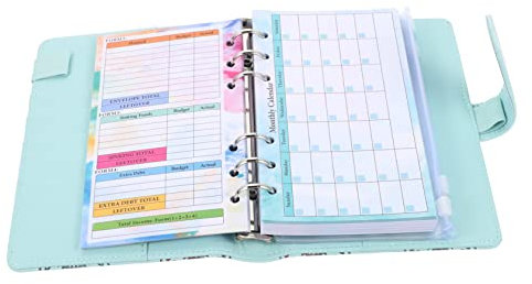 Operitacx 1satz Budget-papierblättern Für -budgetplanung Tragbares Notizbuch Für Ausgabenverfolgung Ringbuch Mit Bunten Monats Und Wochenplänen Inklusive Zubehör Und Aufkleber