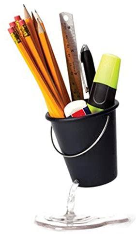 Atyhao Schwimmender Stifthalter, Eimer, Bleistiftbehälter, Schreibtischzubehör, Lustiger Stifthalter für Schreibtisch, Heimbüro, Zubehör, Klassenzimmer