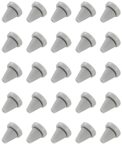 sourcing map 25pcs Shower Head Replacement Nozzles, Silicone Nozzle Sprinkler Spout Round Nib Shower Head Repair Parts Fit Hole Diameter 6mm, Dark Grey