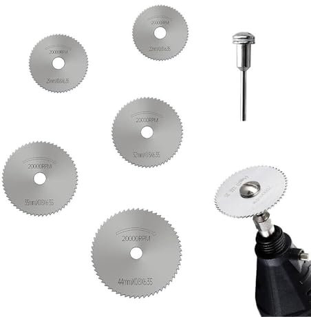 Kovalmax® Kit di 6 dischi lama circolare per mini trapano ideale per taglio legno plastica e altro alta qualità e durata