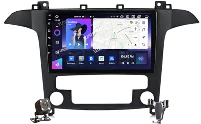 YLOXFW Android 12.0 Autoradio Stereo Navi mit 4G 5G WiFi DSP Carplay für S-MAX 2006-2015 Sat GPS Navigation 9 Zoll MP5 Multimedia Video Player FM BT Receiver,M200s