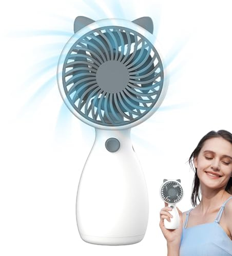 Petit ventilateur rechargeable, ventilateur manuel alimenté par batterie, petit ventilateur de poche, ventilateurs portables portables, petits ventilateurs rechargeables alimentés par batterie avec