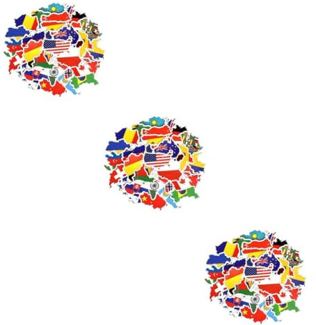 UPKOCH 300pcs Self-Adhesive National Flag Stickers for Luggage Car Sticker Decals Sun Protection Car Decal Decorative Bag