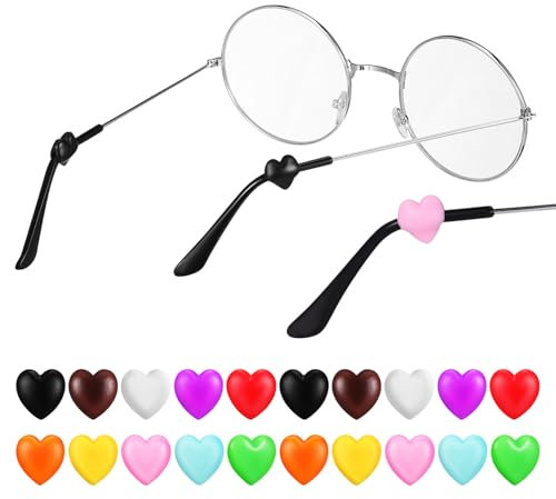 Garneck 20 Stück Brillen-Ohrgriffe Brillen-Ohrhaken Brillen-Ohrgreifer Aus Silikon Brillenhalter Für Ohren Verhindern Dass Die Brille Verrutscht