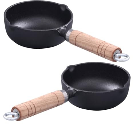 Garneck 2piezas Sarten Tortilla De Hierro Olla Para Derretir y Queso Mini Sartenes
