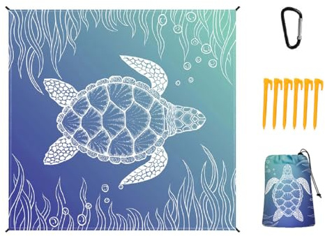 CHICHI:OÜ Mikrofaser Strandtuch - 210x200 cm Groß Stranddecke Sandfrei