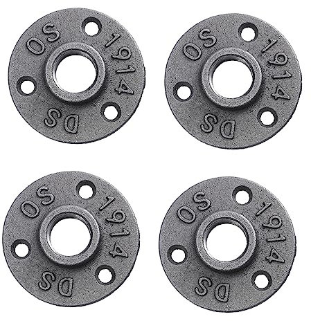 Gatuida 4pezzi Flangia Per Pavimento in Ghisa Flange Interne Industriali Raccordi Per Uso Industriale Base Fissa