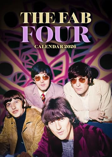 The Fab Four Calendario da parete 2026, formato A3, a colori, rilegatura a spirale, 12 mesi