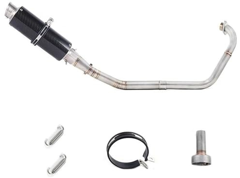 NANGAEBPPW Ligne D'échappement Complète Pour Moto Pour Y&amaha Yzf R125 Mt125 R15 Mt15 MT-15 V1 V2 2008 2009 2010 2011 2012 2013 2014 2015 2016 2017(ModèleA)