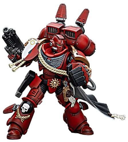 TOYVERSE JOYTOY Figura de acción 1/18 Warhammer 40,000, Capitán Blood Angels con Paquete de Salto, Articulaciones Móviles Modelo de Personaje, 15 Años y Más