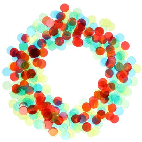 Gogogmee Jetons de Jeu Bingo Plastique Transparent pour Comptage et Apprentissage Réutilisable pour Parties et Classes Couleur Aléatoire Couleur Aléatoire
