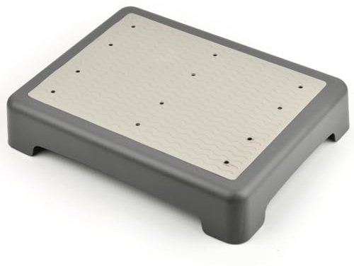 BOPEUY Half Step Hocker, rutschfest Halbstufe, Einstiegshilfe Dusche, Auto Einstiegshilfe, Trittstufe Fußbank für Badezimmer, Waschbecken, Terrafussstütze Büro | 485 lbs Kapazität | Grau