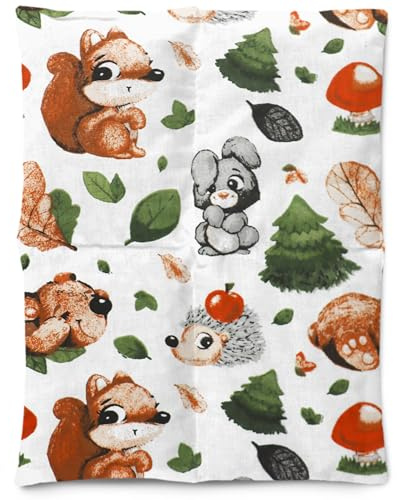 Amilian Cuscino con noccioli di ciliegia, 30 x 23 cm, cuscino termico; cuscino freddo con 100% noccioli di ciliegia, cuscino per forno a microonde, ideale per collo, spalle, schiena e uso quotidiano