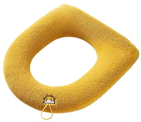 Riscaldatore per sedile WC - Cuscino elastico lavabile, comodo per il coperchio del bagno, la struttura in tessuto felpato fornisce calore morbido, facile installazione con vestibilità, cuscino extra